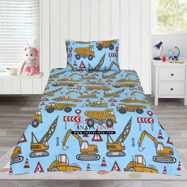 Builder's World Kids Cotton Bedsheet