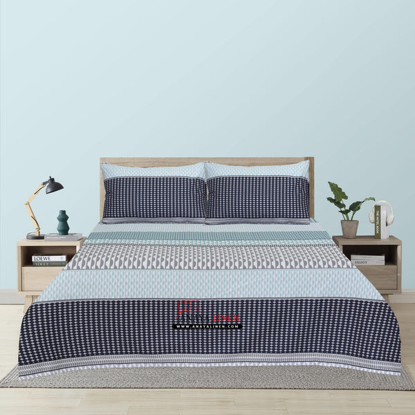Midnight Echo Cotton Bedsheet
