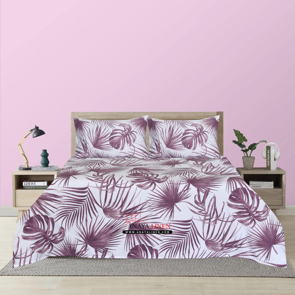 Mystic Palm Cotton Sateen Bedsheet