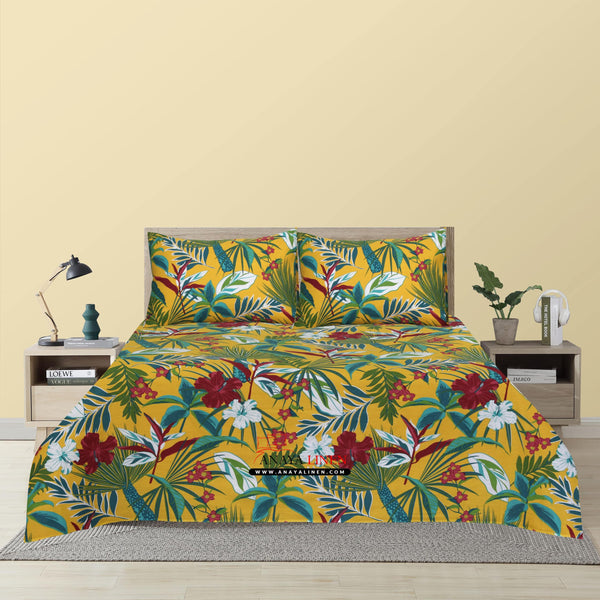 Sunset Jungle Cotton Bedsheet