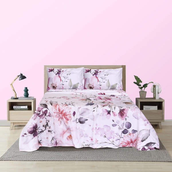 Floral Cotton Sateen Bedsheet