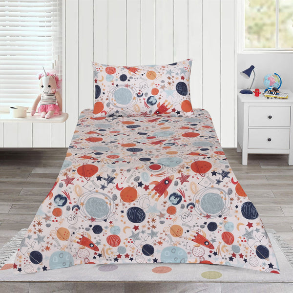 kids Space Cotton Bedsheet