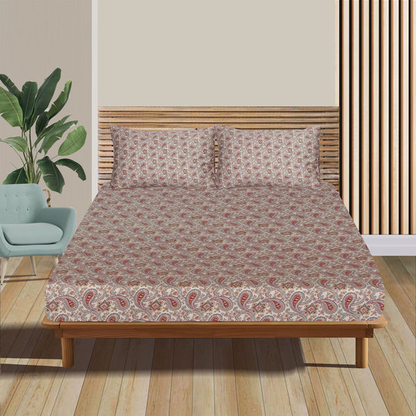 Paisley Cotton Sateen Fitted Sheet