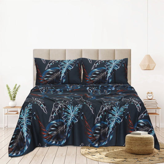 Tropical Floral Cotton Sateen Bed Sheet (Copy)