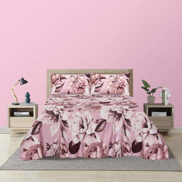 Vintage Floral Cotton Sateen Bedsheet