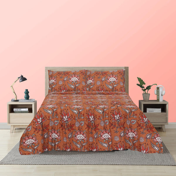 Vintage Style Floral Cotton Bedsheet