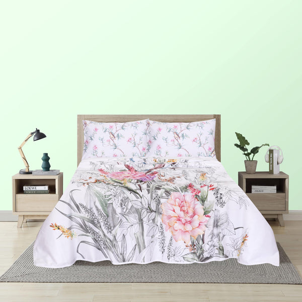 Wild Floral Cotton Sateen Bedsheet